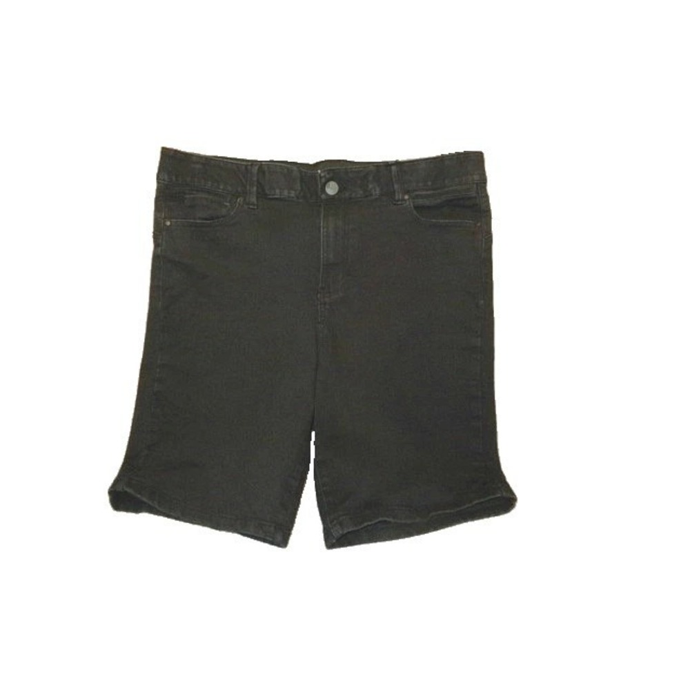 d. Jeans Denim Shorts Size 14W Comfort Waist Stretch Booty Lift Bermuda Black